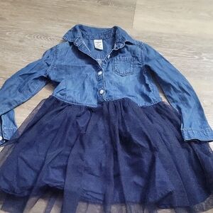 Blue Denim and Tulle Dress